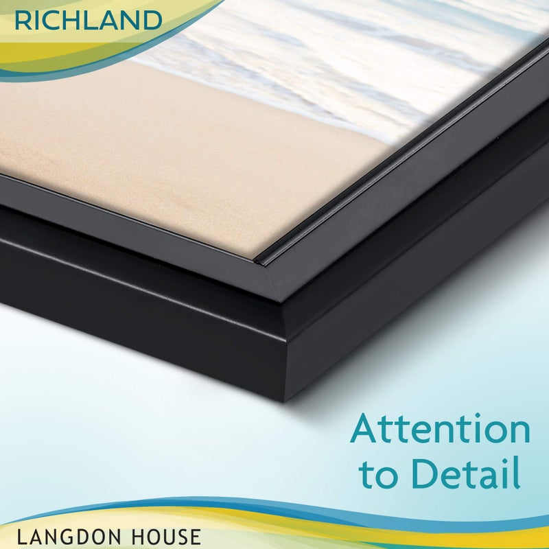 Langdon House 4x6 Picture Frames Set (Black, 6 Pack) Distinguished Edging for Classic Style, Richland Collection - Image 4